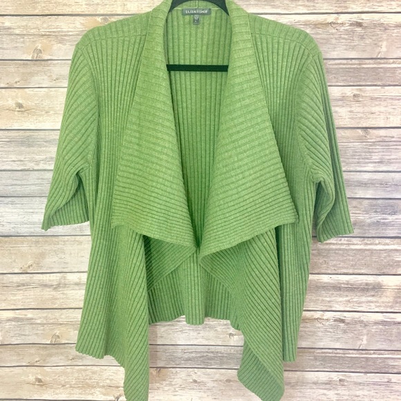 Eileen Fisher merino wool cardigan size large - Picture 6 of 6